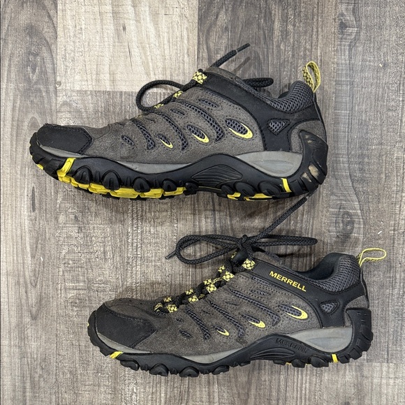 Merrell Men's Black and Yellow Hiking Shoes - Picture 1 of 5